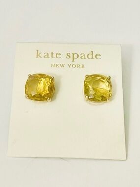 ❤️🔥kate spade - Yellow Echo Gold Stud Earrings - OS